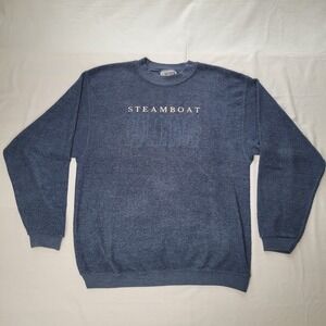 VTG Time Square Sportswear  Reverse Thread Sweatshirt USA L‎ Steamboat Colorado